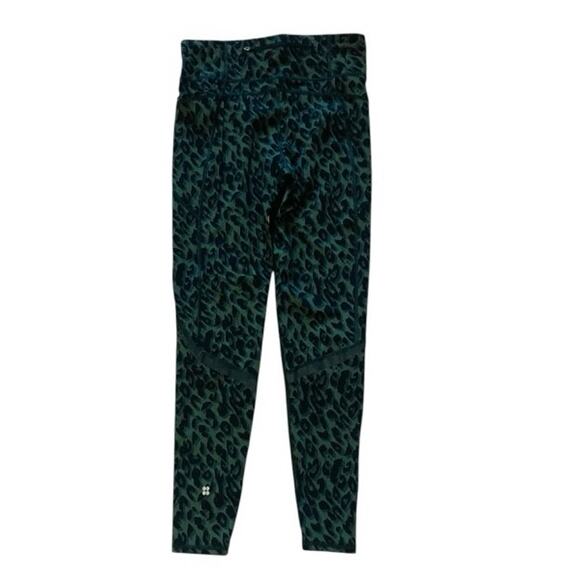Sweaty Betty Zero Gravity Green Black Leopard Full Length Leggings Medium - Picture 3 of 4